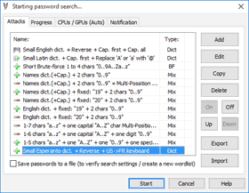 Password recovery attacks