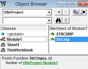 VBA Object Browser