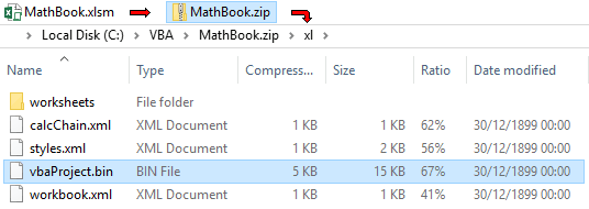 XLSM to ZIP to vbaProject.bin